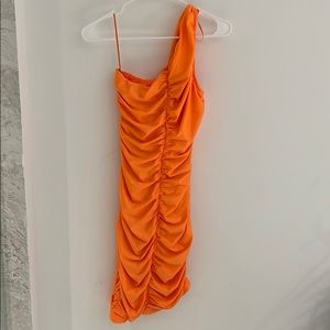 Vici one shoulder orange dress